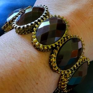 Lite and Dark Set of large beaded bracelets